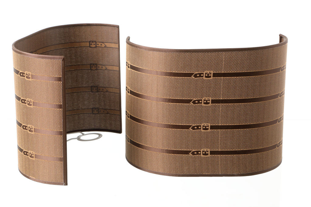 Pair of Roberta di Camerino fabric lampshades