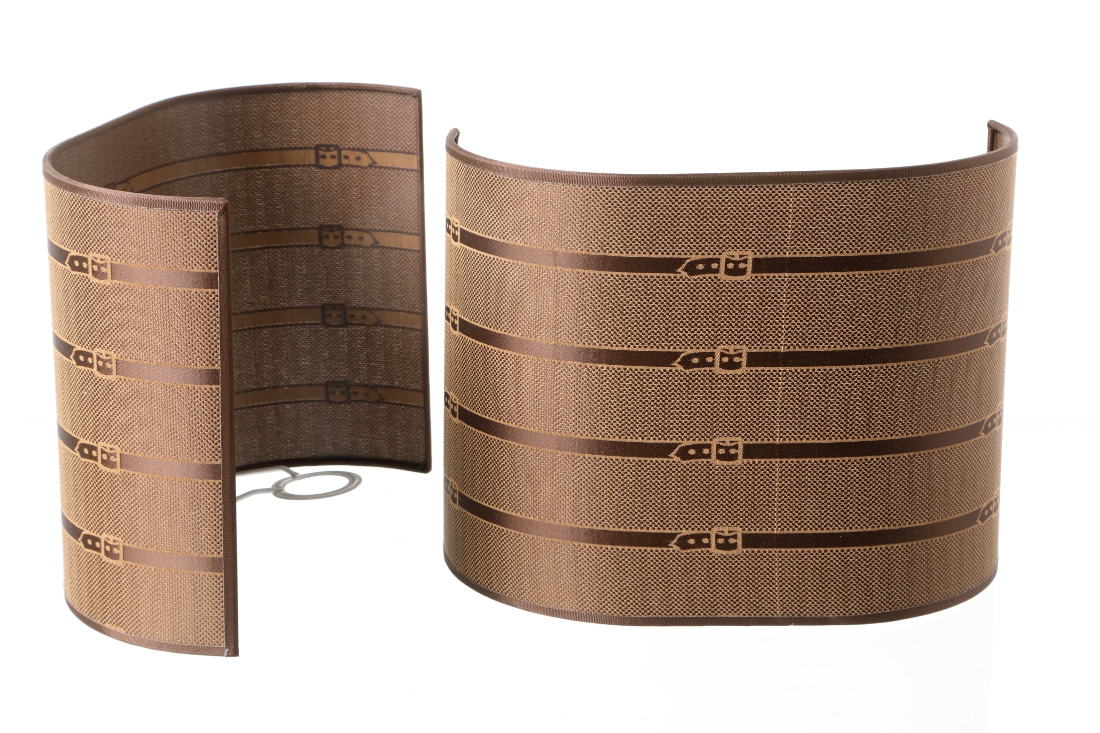 Pair of Roberta di Camerino fabric lampshades