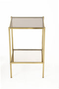 Tavolo alto anni 50 ottone scanalato