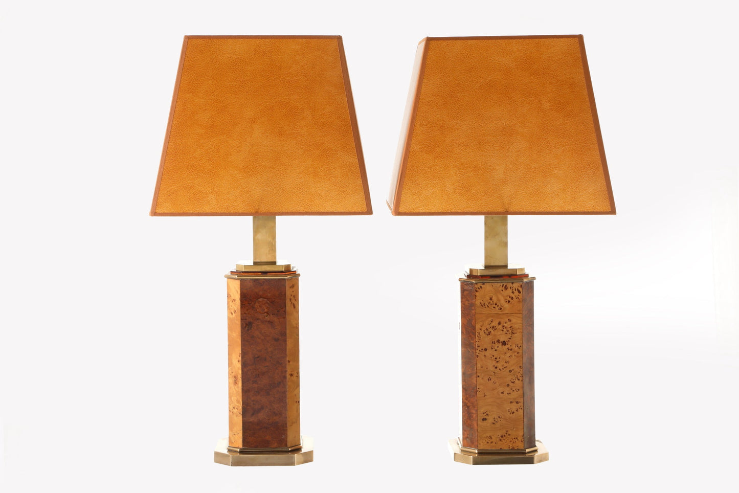 Pair of briar lamps from the 70s