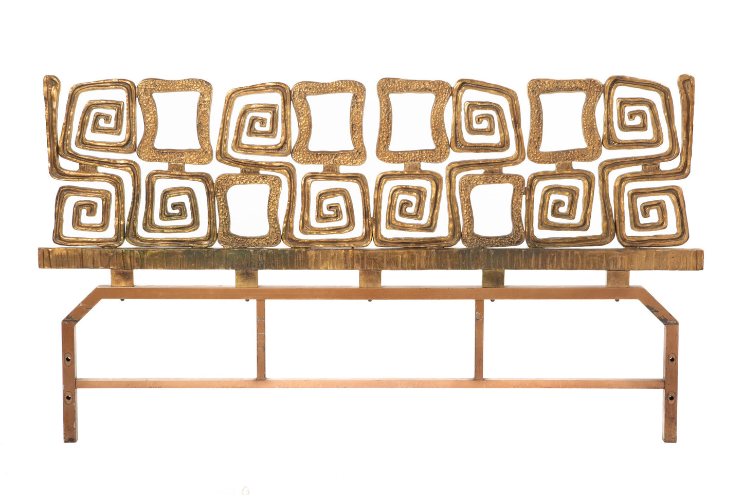 Luciano Frigerio bronze sculptural headboard from the 70s