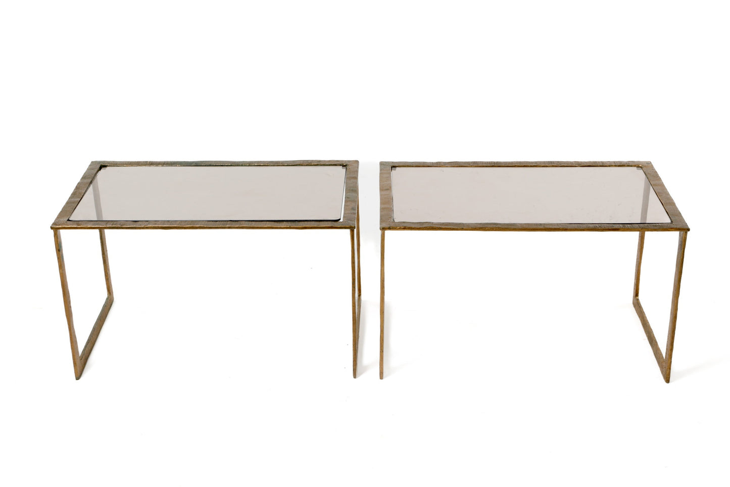 Pair of bronze bedside tables from the 70s Frigerio