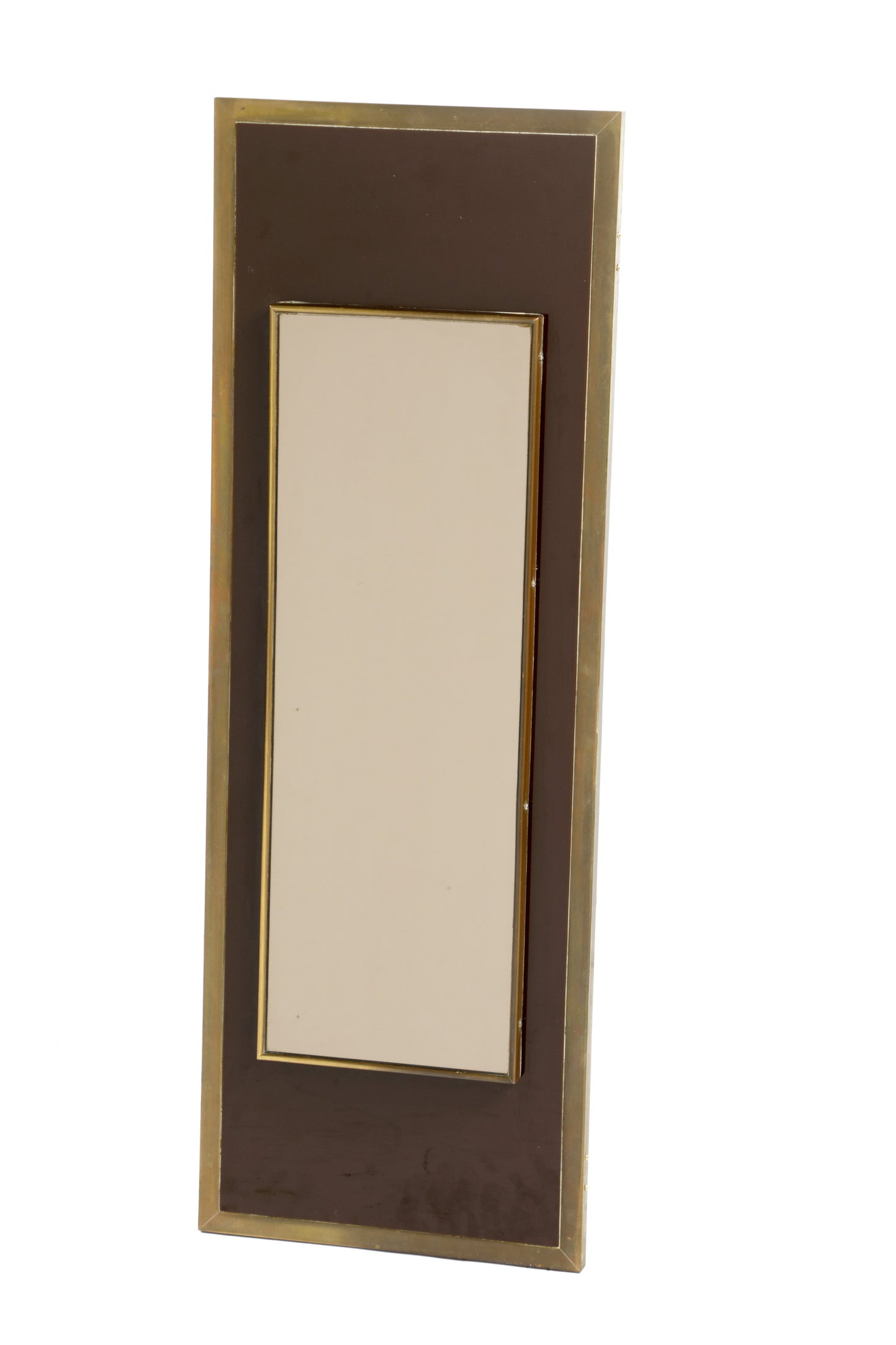 Plum lacquered mirror from the 70s