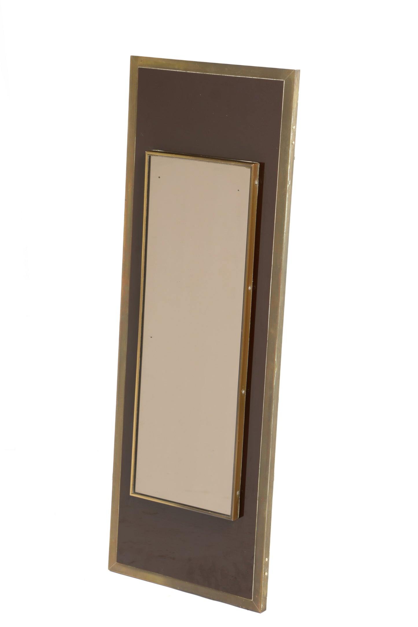 Plum lacquered mirror from the 70s