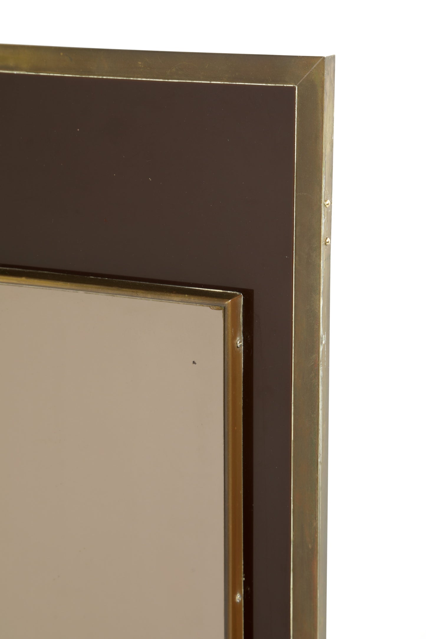 Plum lacquered mirror from the 70s