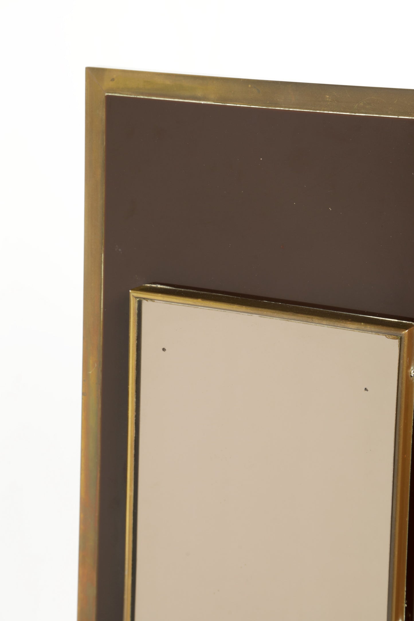 Plum lacquered mirror from the 70s