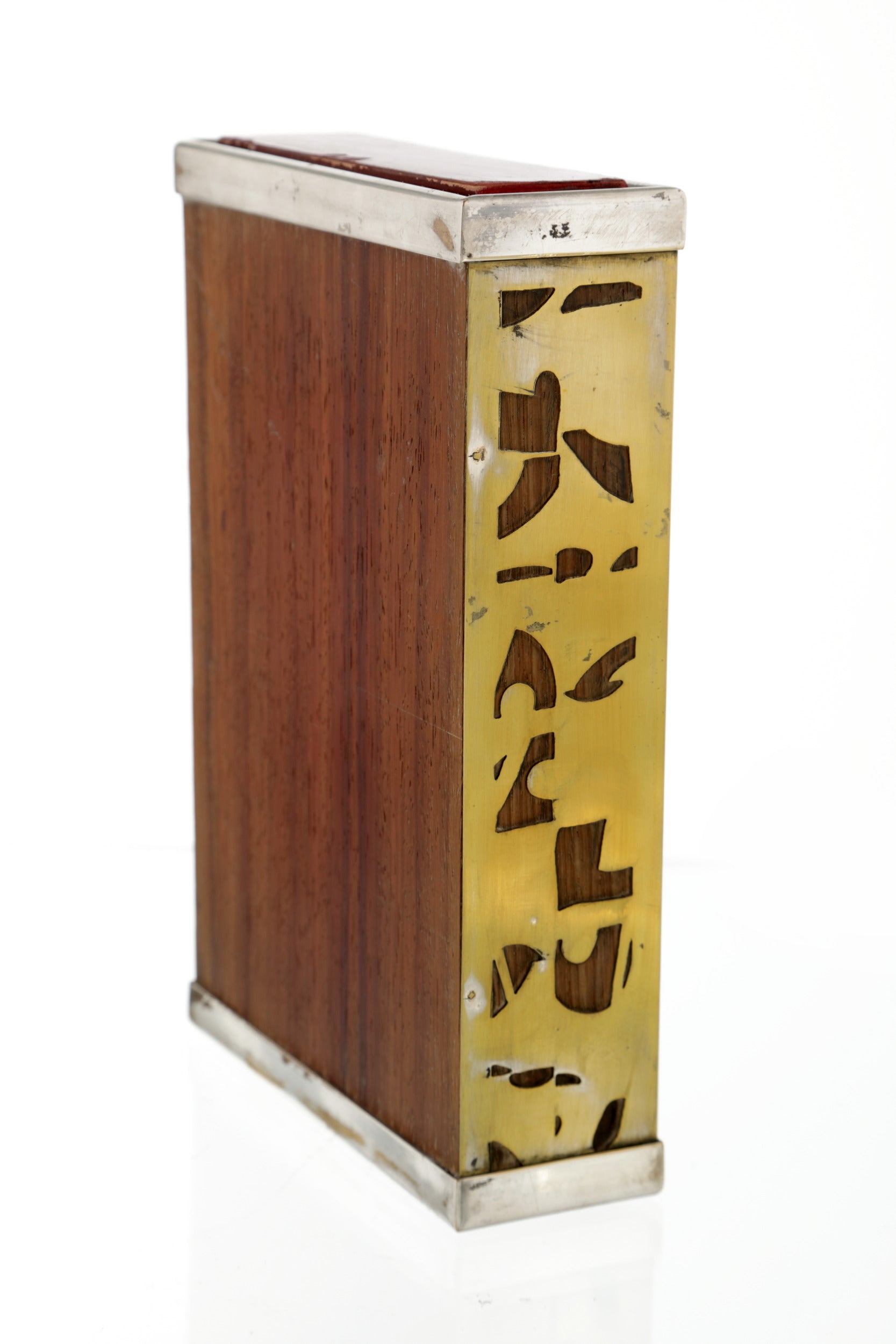 Wooden and perforated brass box from the 70s