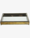 70s mirrored pocket emptier in steel and brass