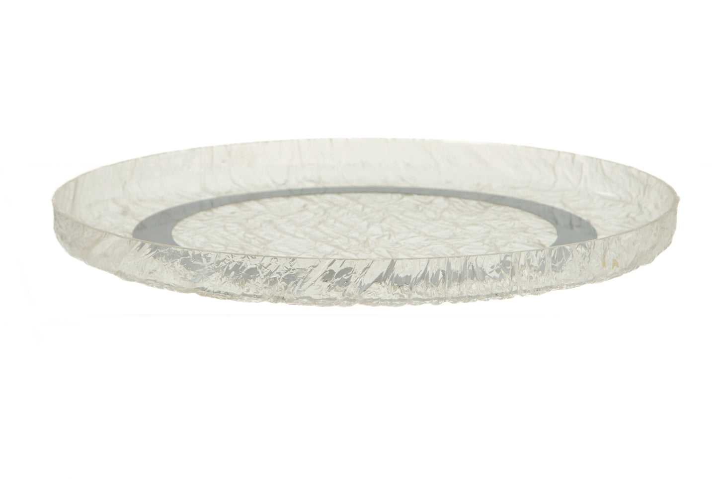 Round chrome circle plexiglass tray