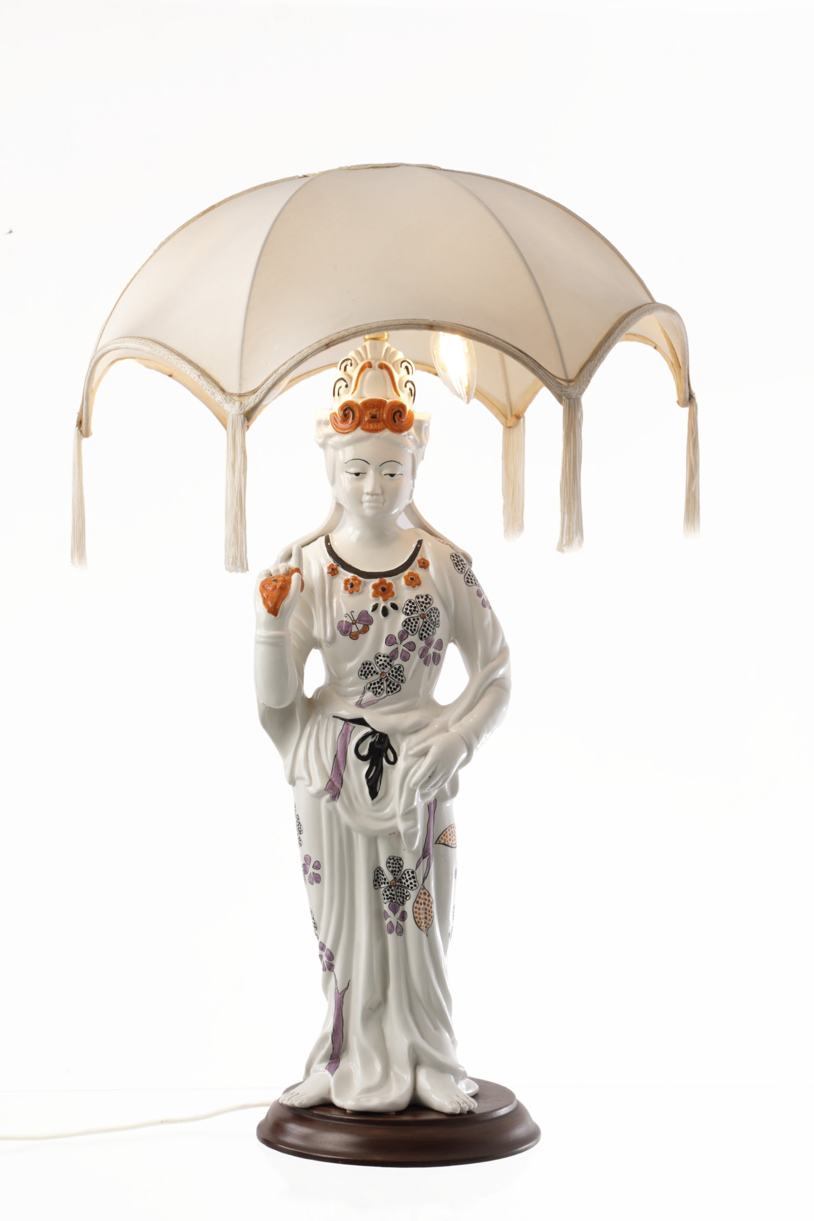 Oriental ceramic lamp from the 70s