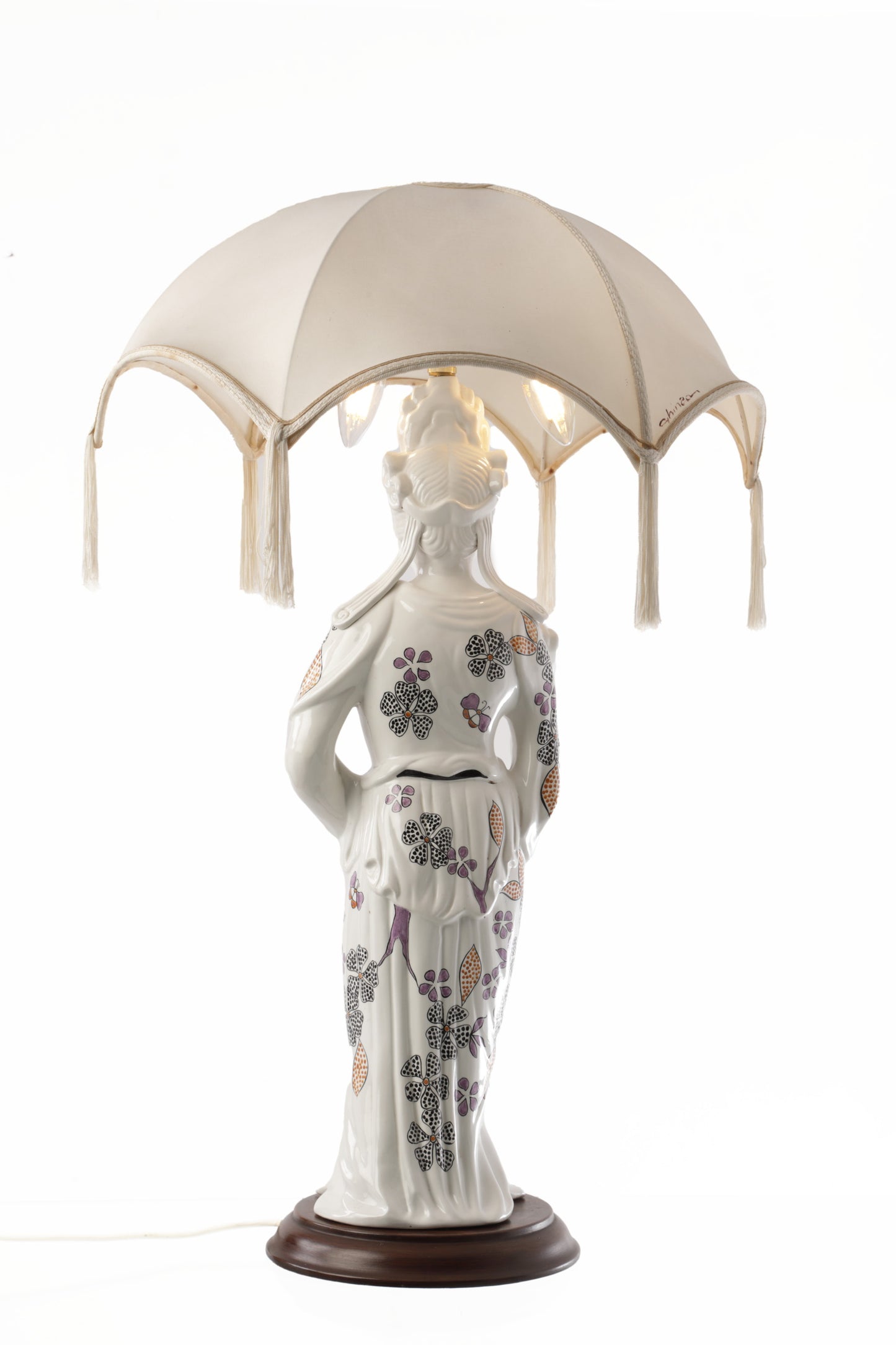 Lampada ceramica orientale anni 70