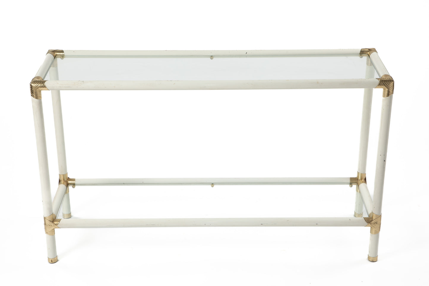 Ivory lacquered console from the 70s