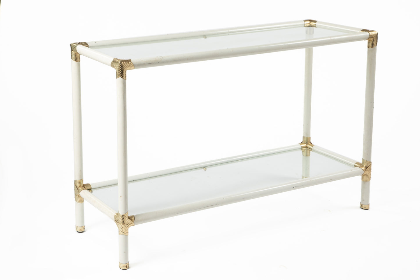 Ivory lacquered console from the 70s