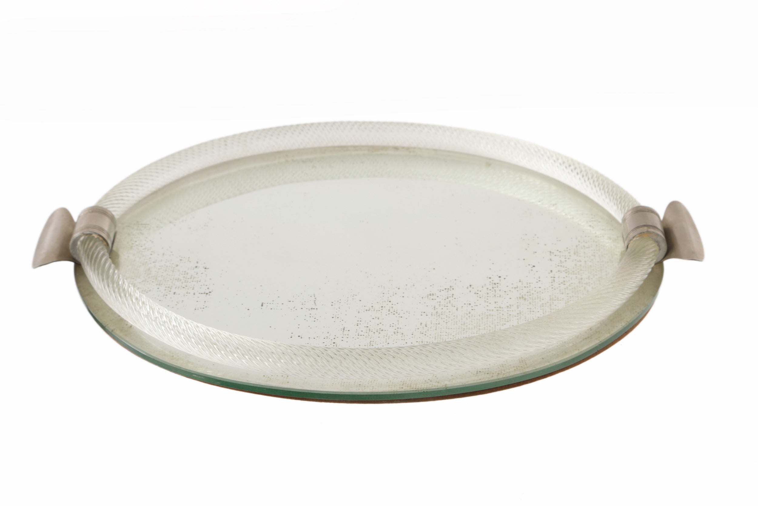 1960s Murano glass tray with flowers