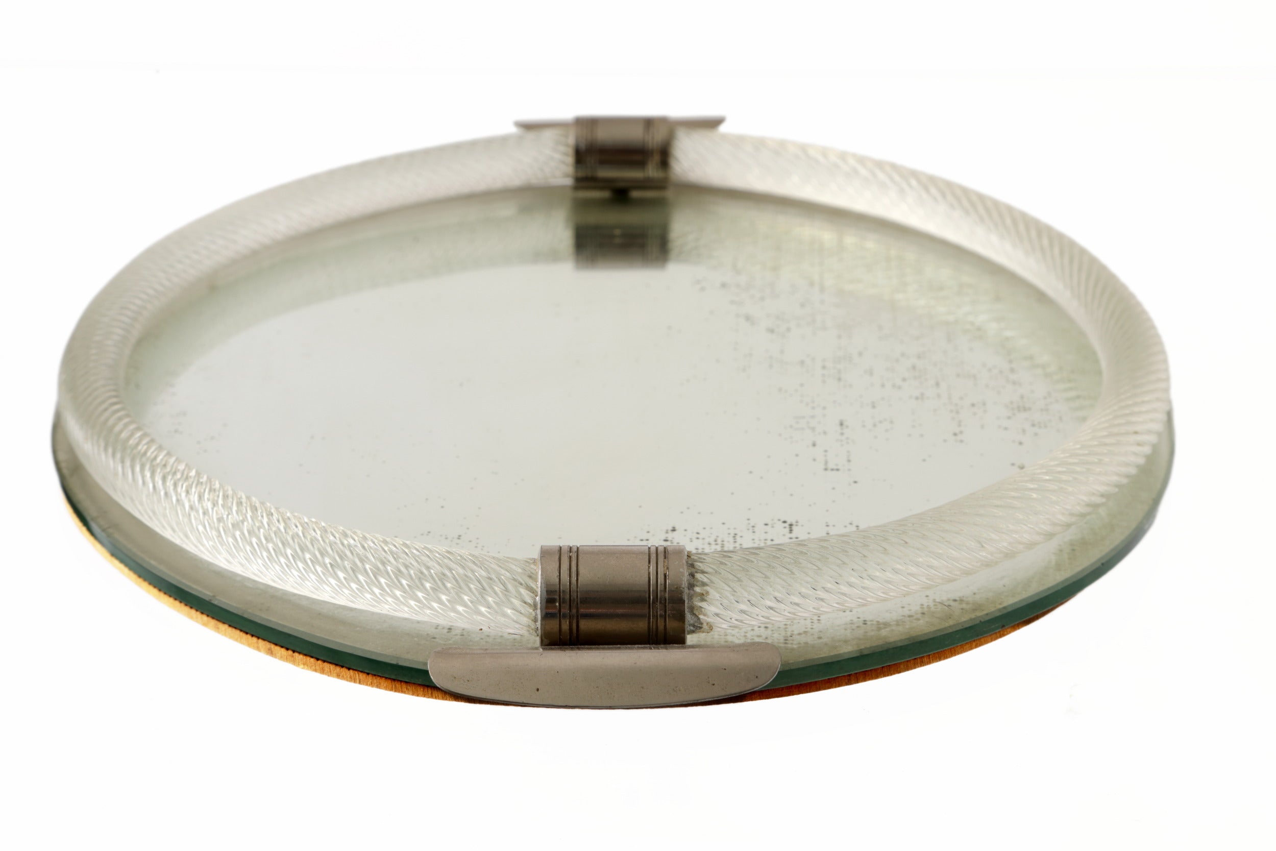 1960s Murano glass tray with flowers