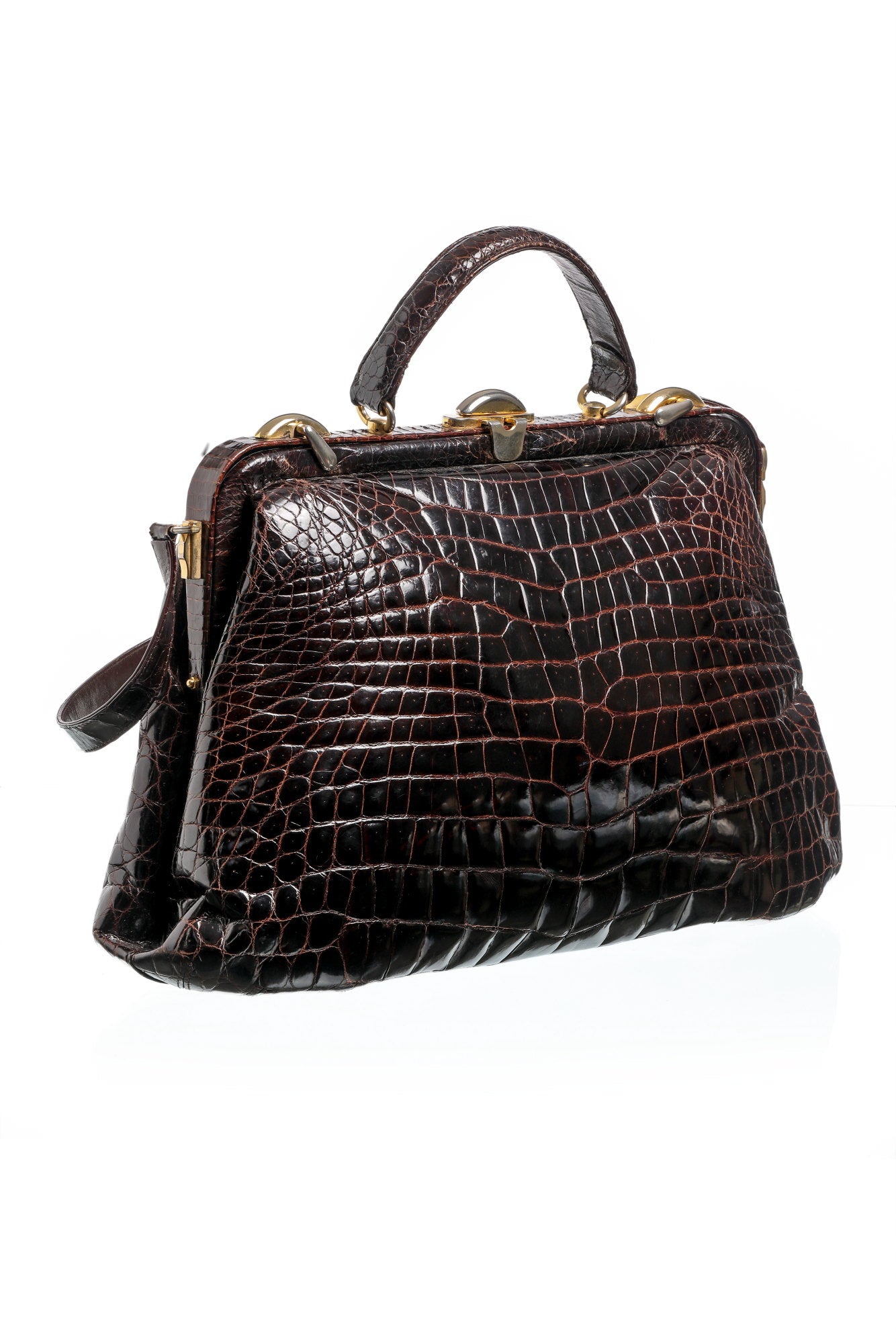 Crocodile shoulder bag