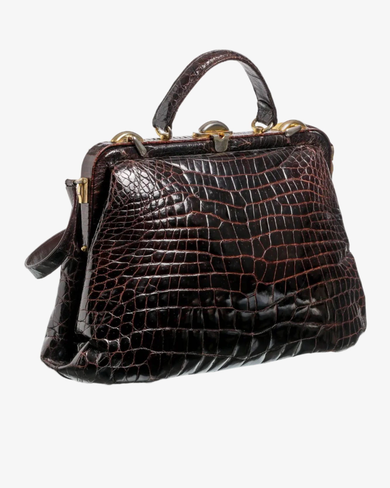 Crocodile shoulder bag