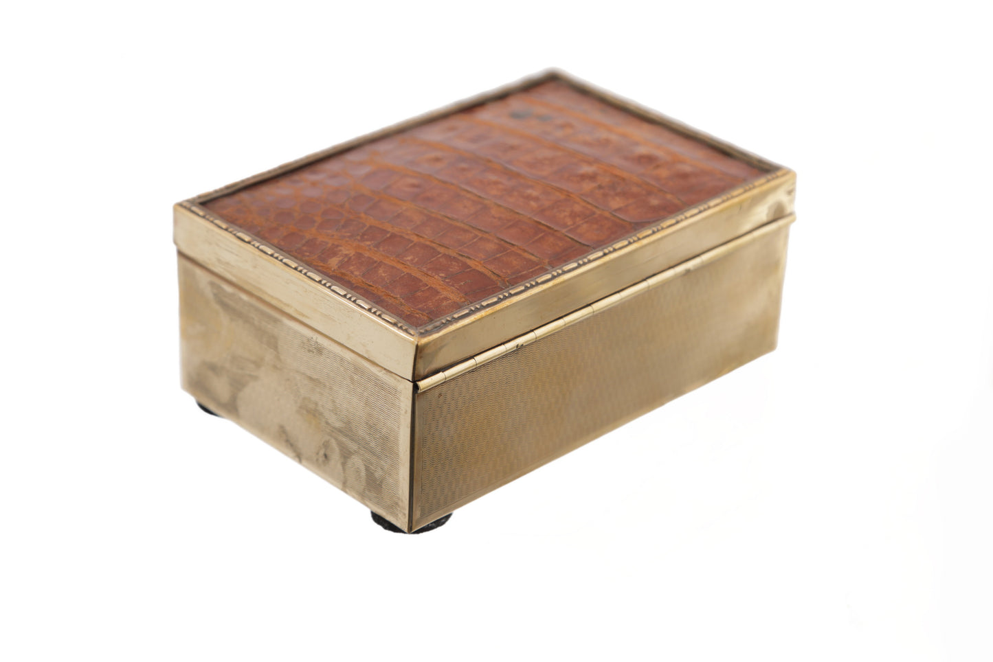 Brass and leather box from the 70s