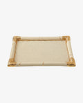 Faux bamboo ceramic tray from the 70s