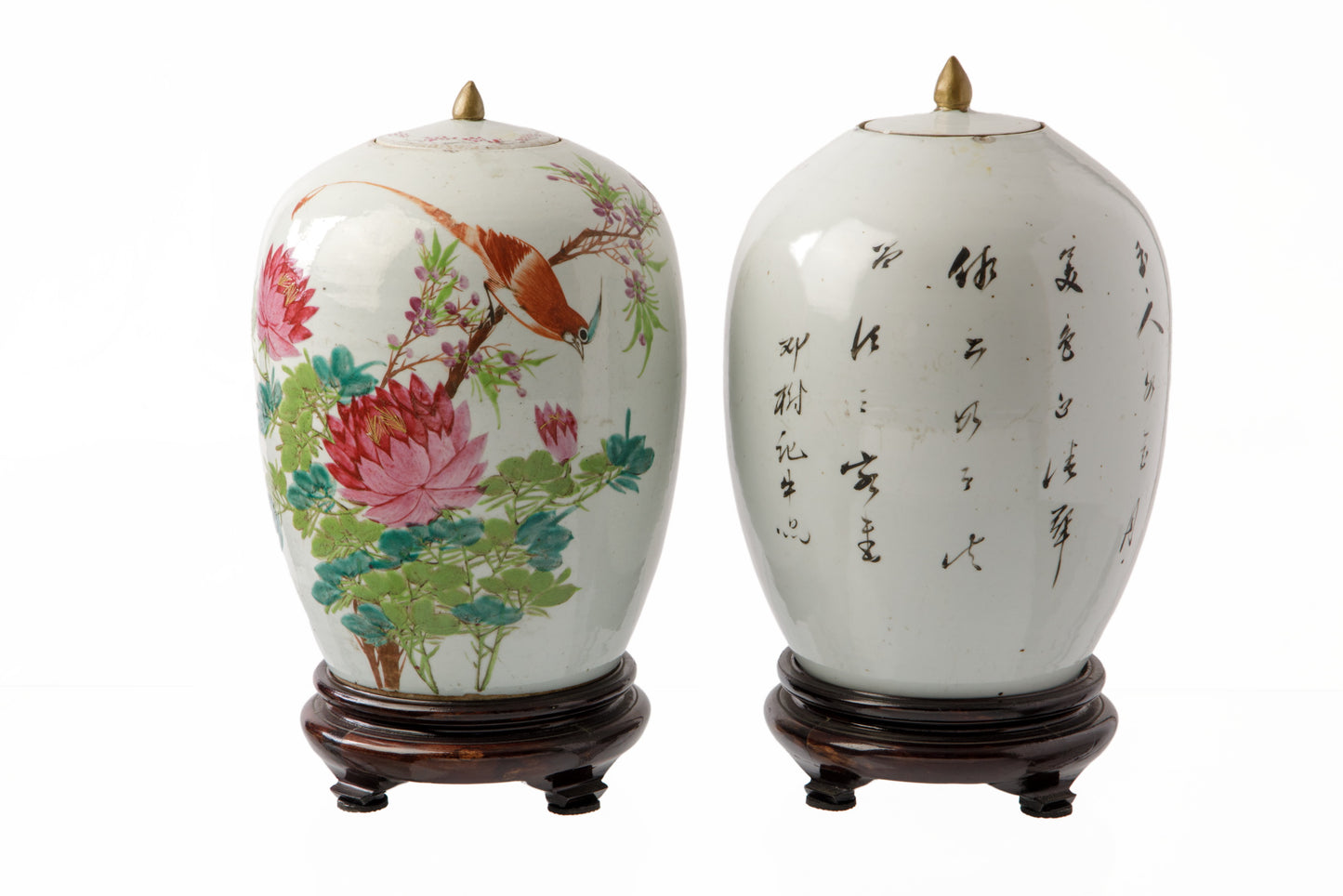 Pair of oriental potiche 900