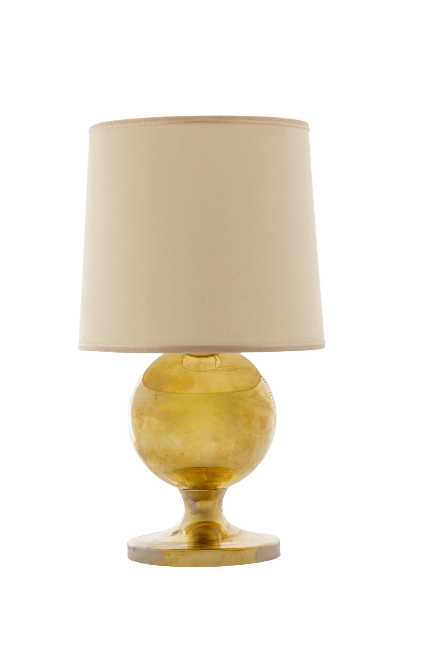 Coppia lampade sfera ottone anni 70