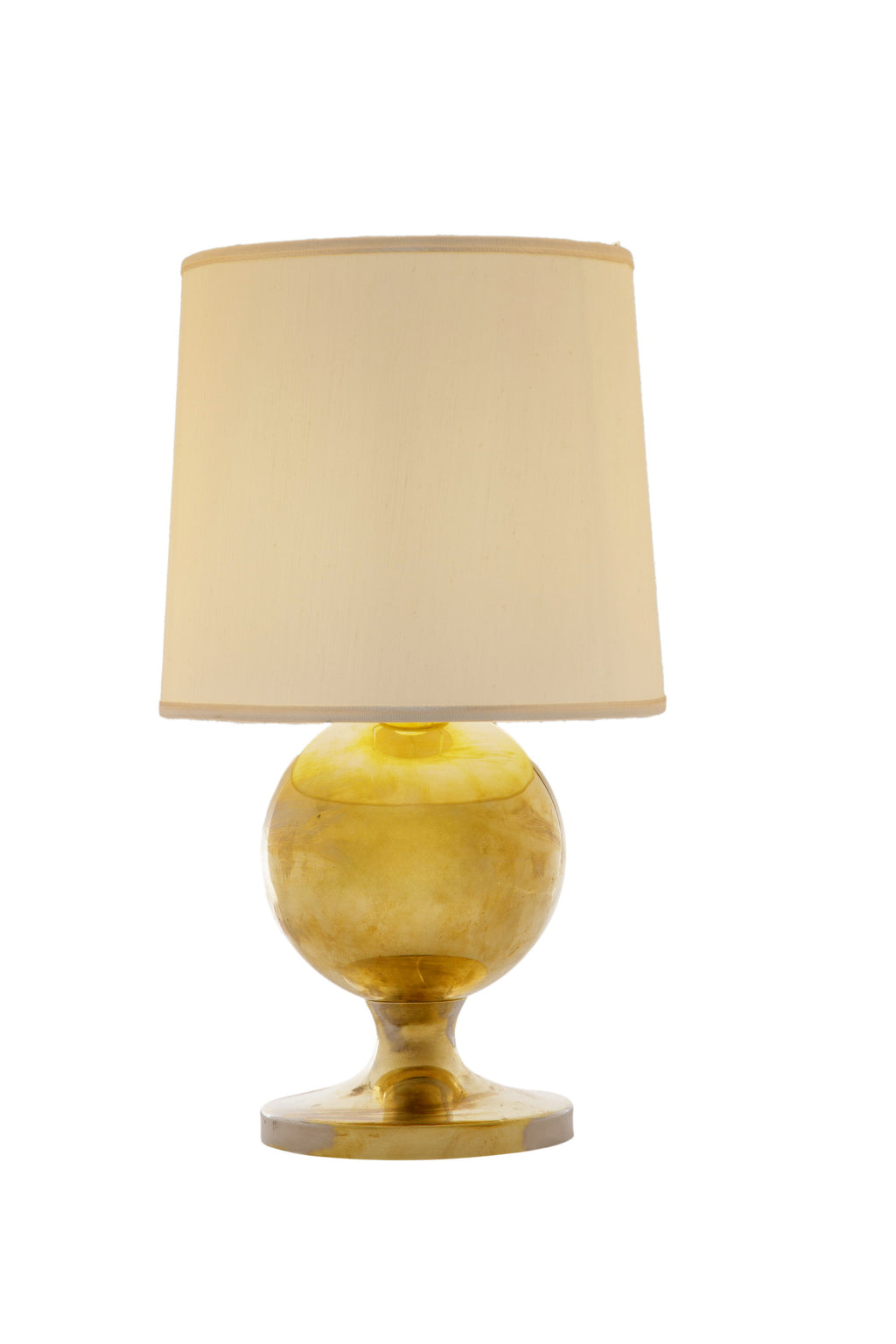 Coppia lampade sfera ottone anni 70