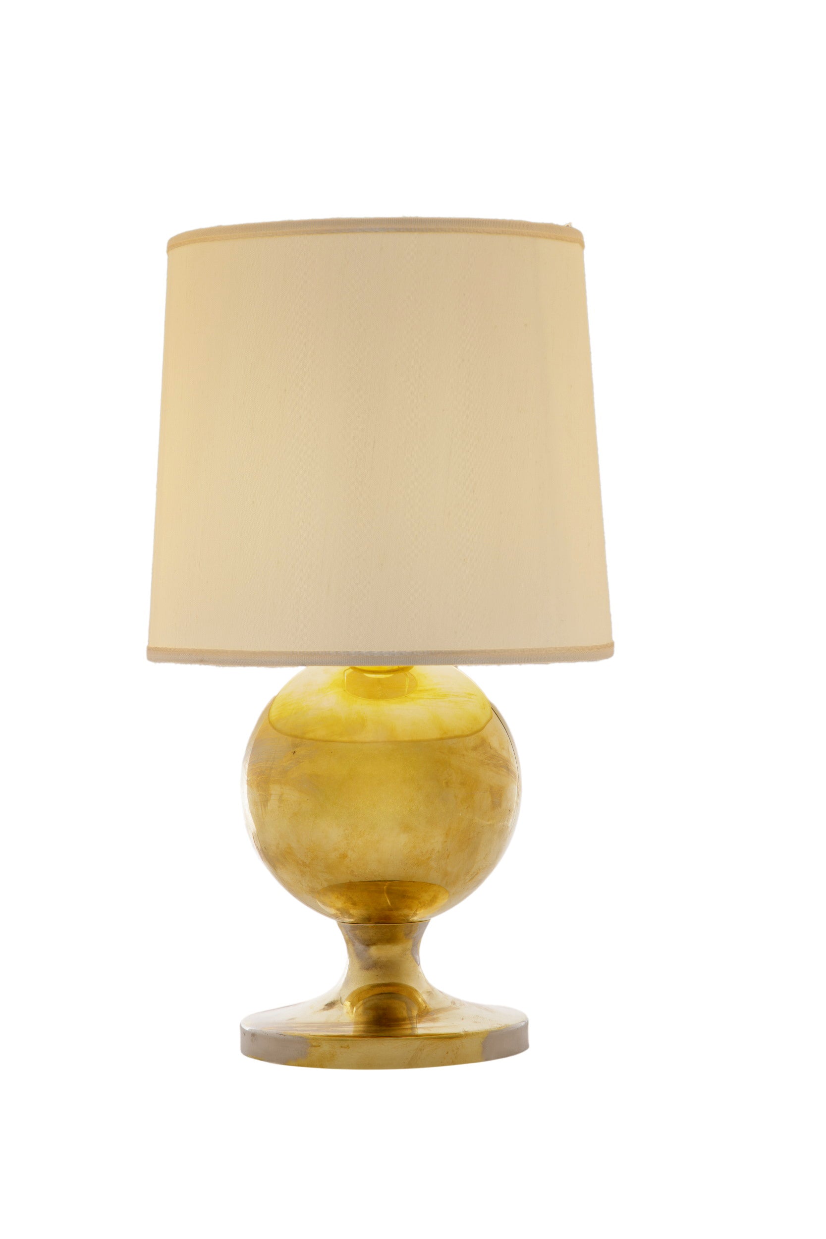 Coppia lampade sfera ottone anni 70