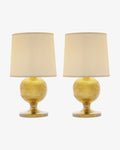 Coppia lampade sfera ottone anni 70