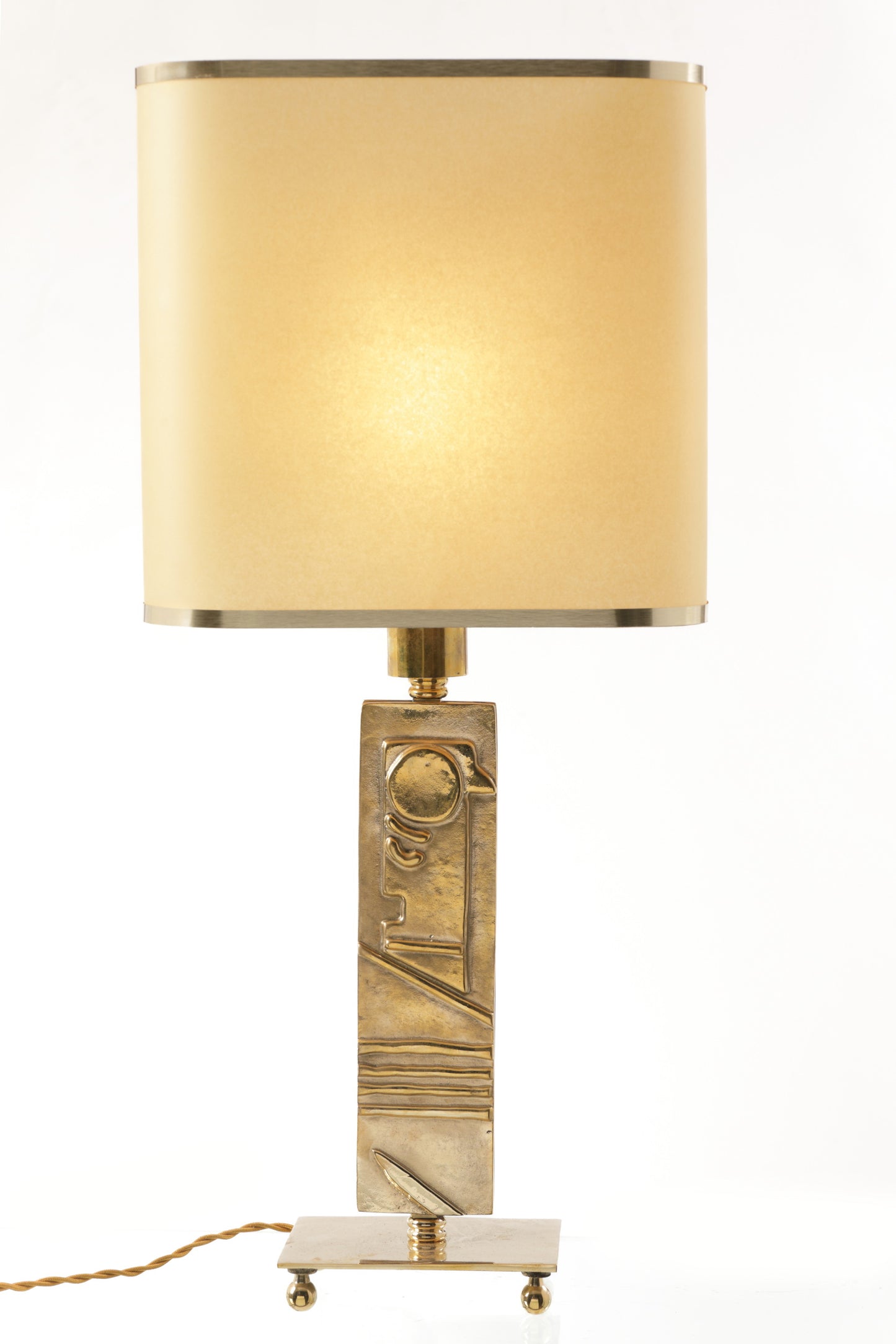 Coppia lampade ottone anni 70