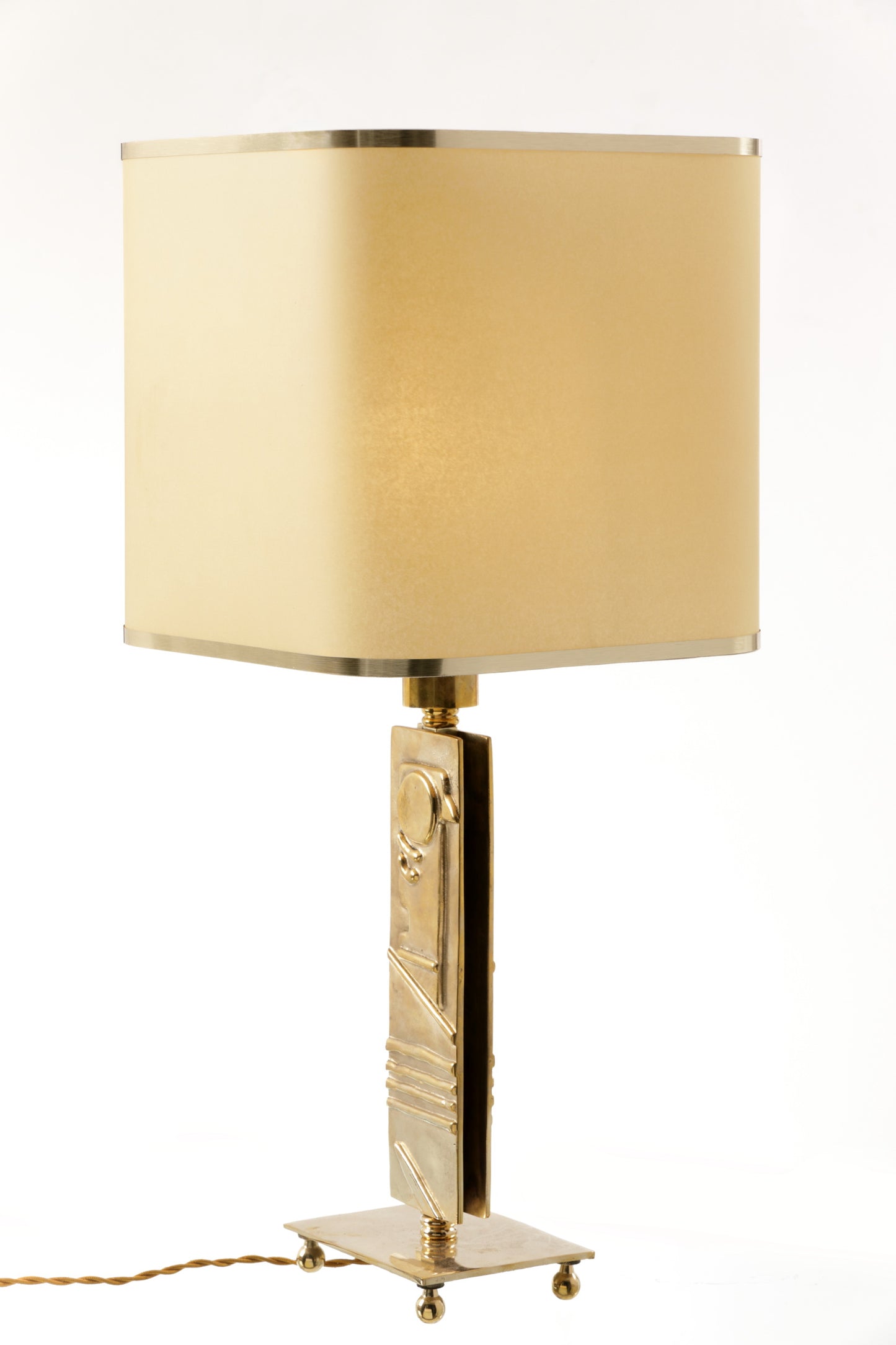 Coppia lampade ottone anni 70