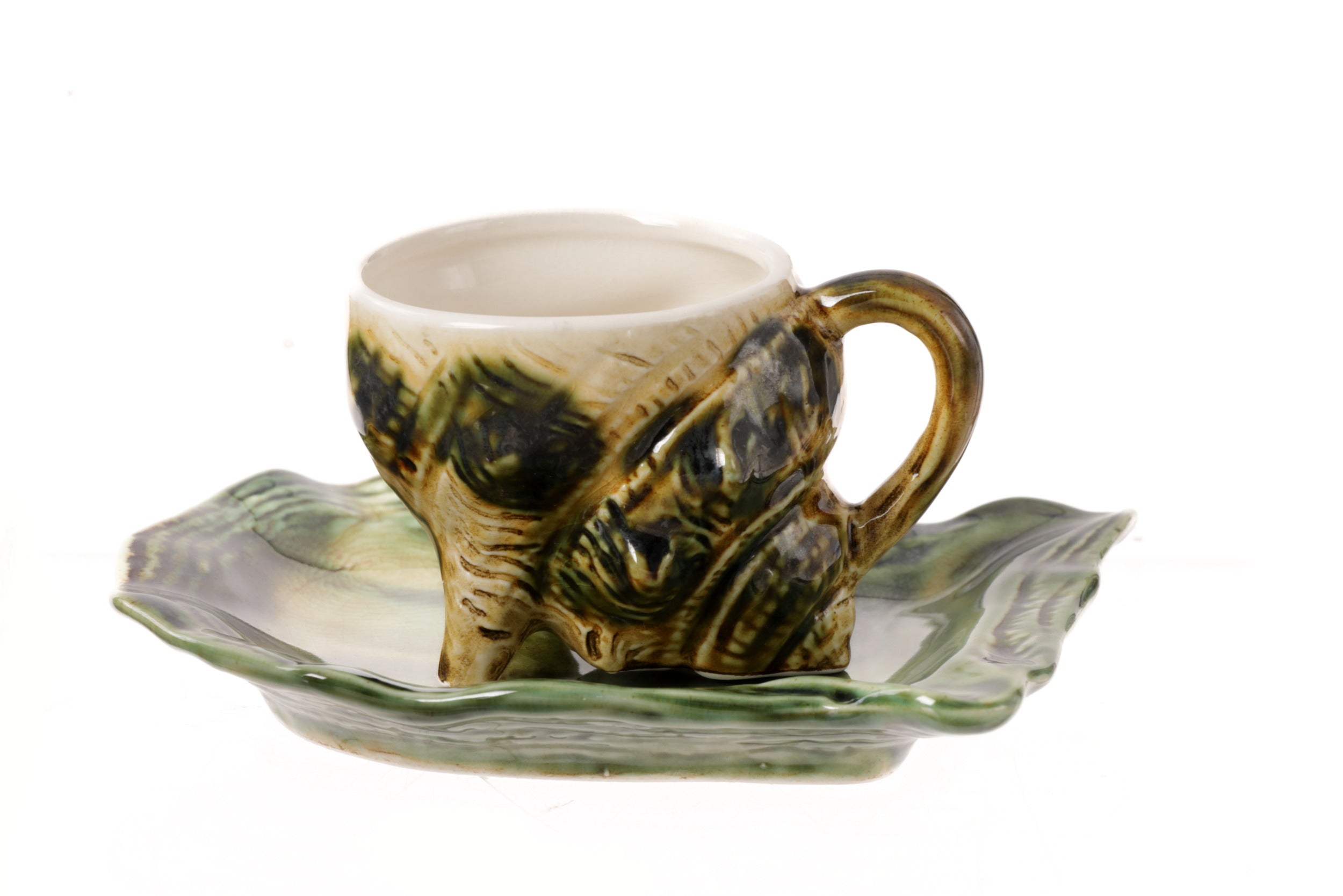 Servizio da caffè paguro per 9 persone ceramica smaltata anni 60