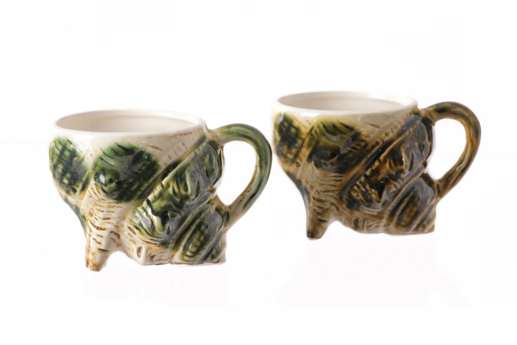 Hermit crab coffee service for 9 people, glazed ceramic, 1960s