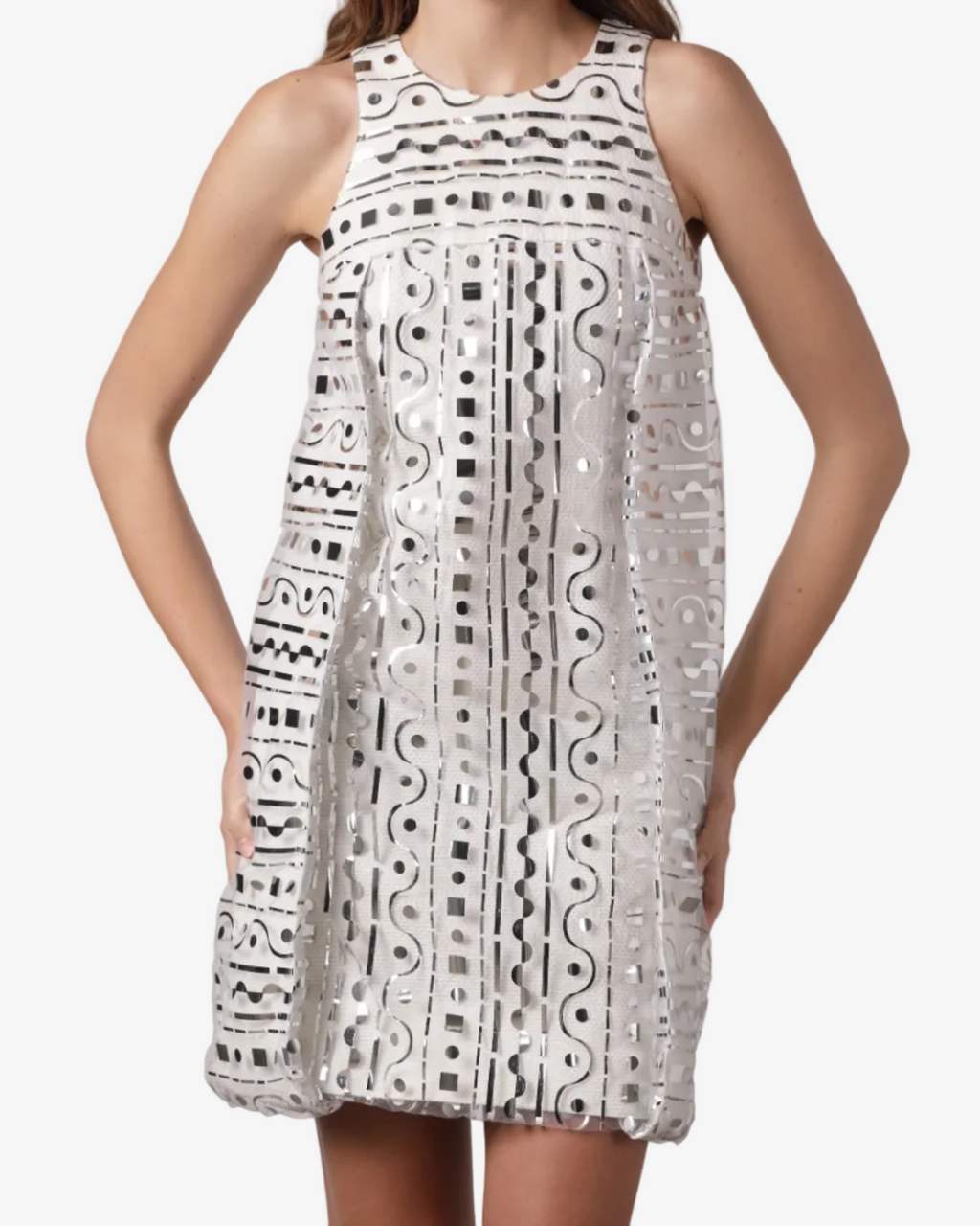 Fendi dress in white honeycomb piqué