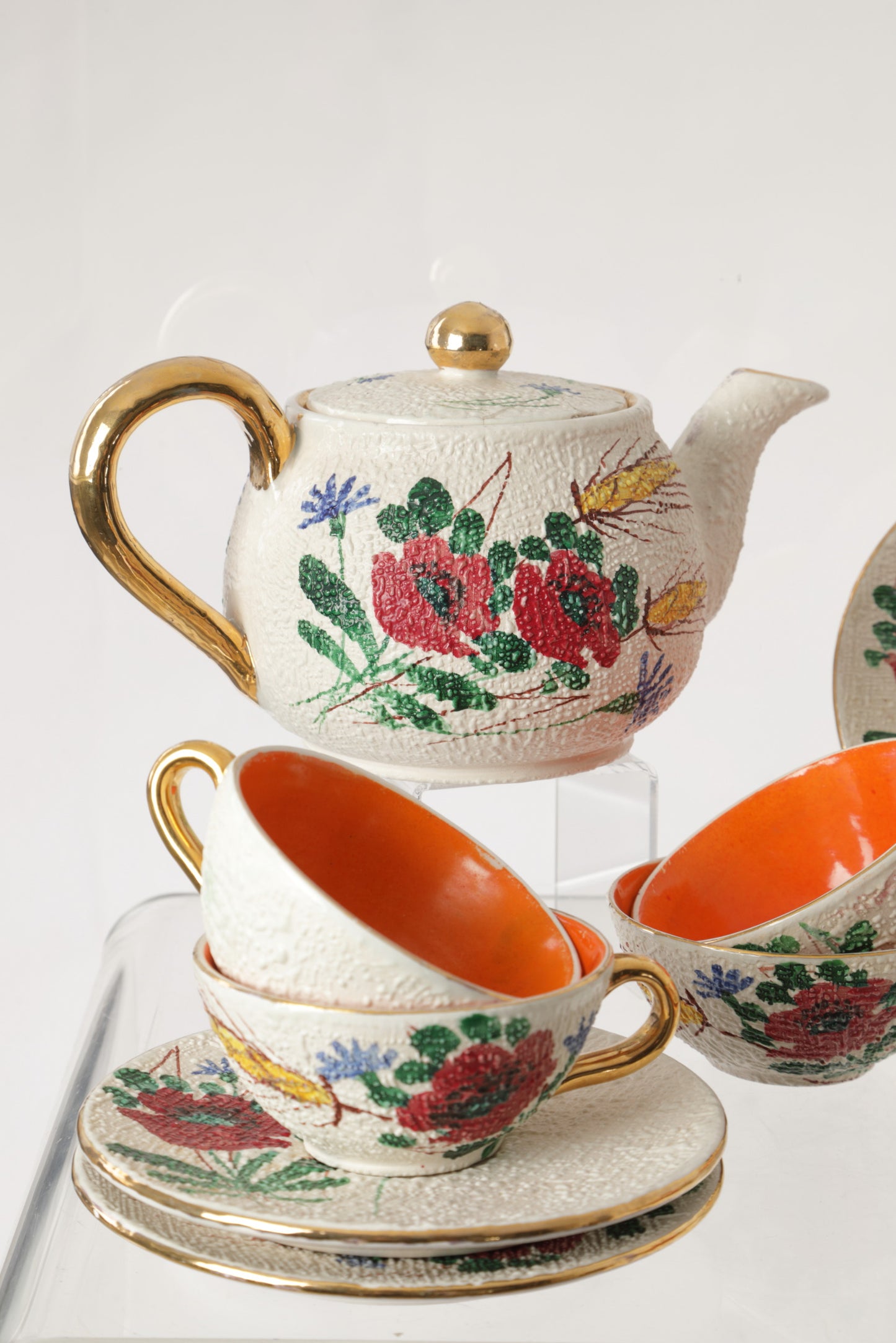 Tea service for 10 Faci ceramics from the 1950s