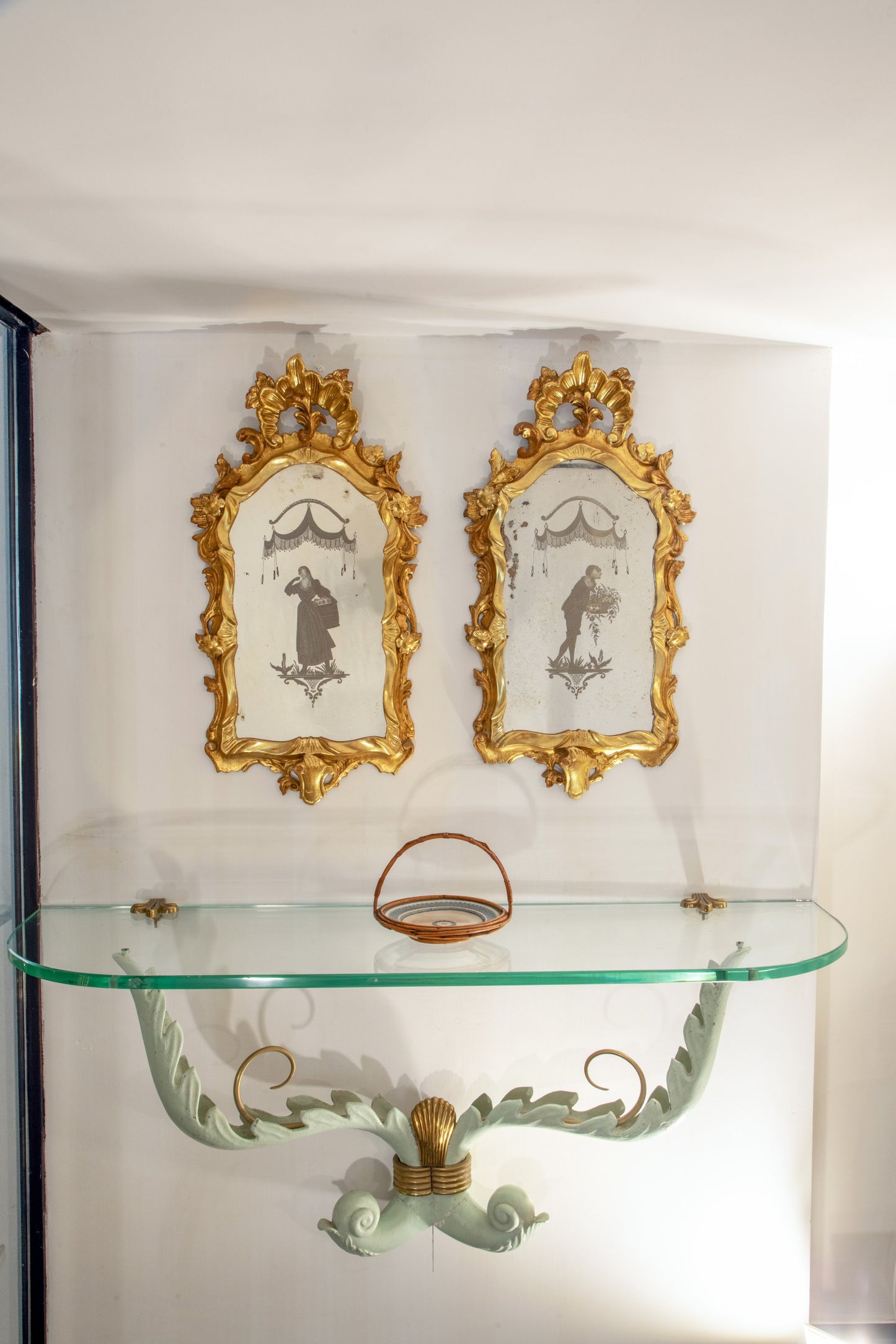 Pair of 19th century Venetian mirrors