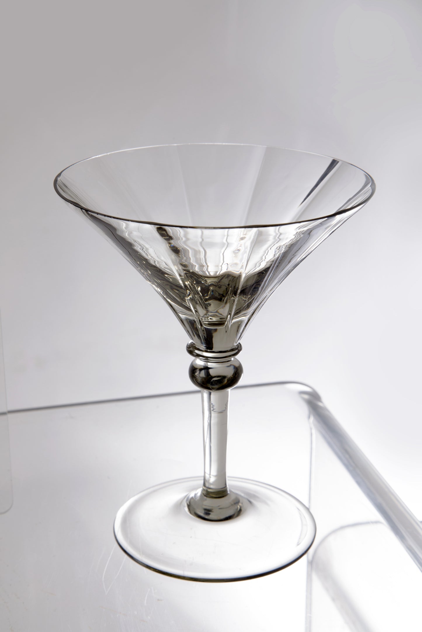 Smoked glass goblet set from the 1930s