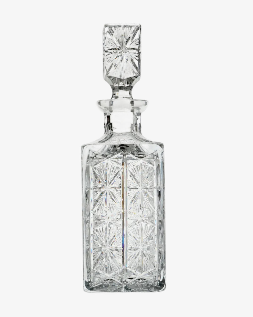 Cut glass liquor bottle 70s