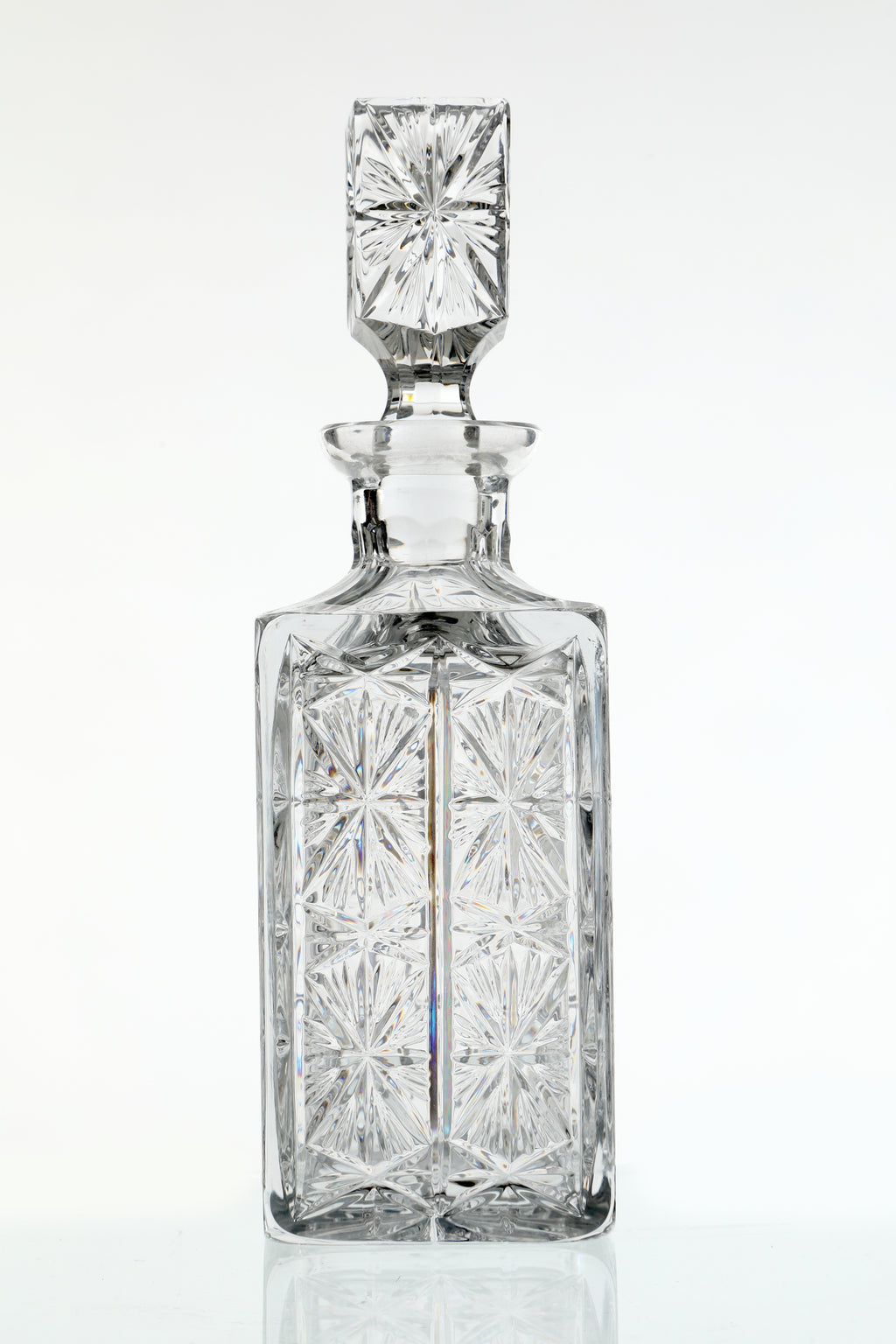 Cut glass liquor bottle 70s