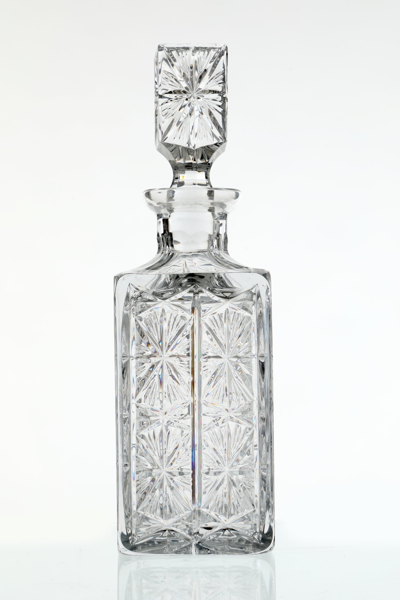 Cut glass liquor bottle 70s