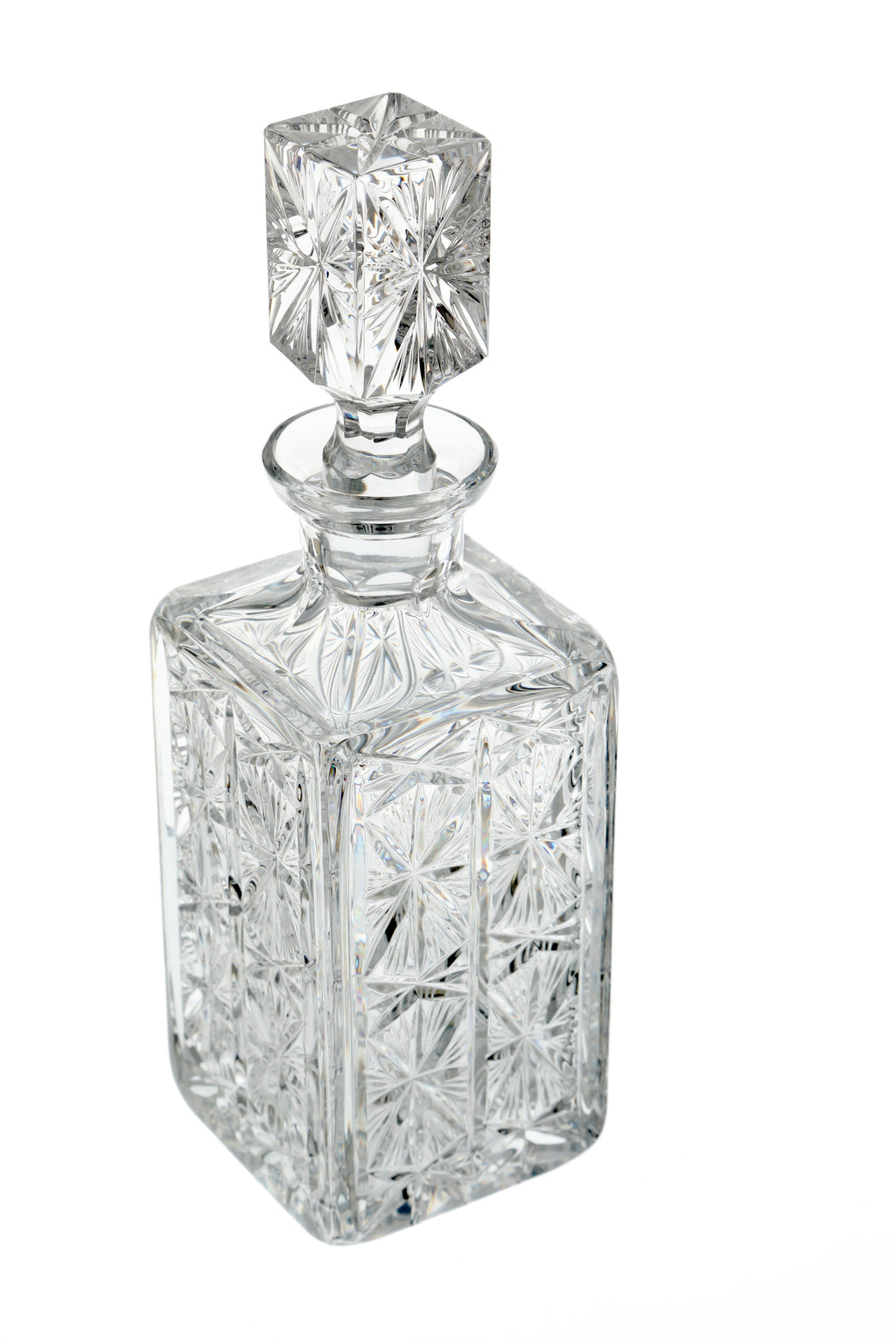 Cut glass liquor bottle 70s