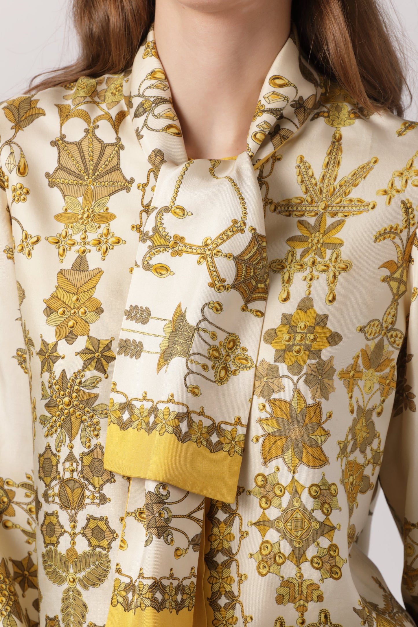 Hermès shirt in printed silk