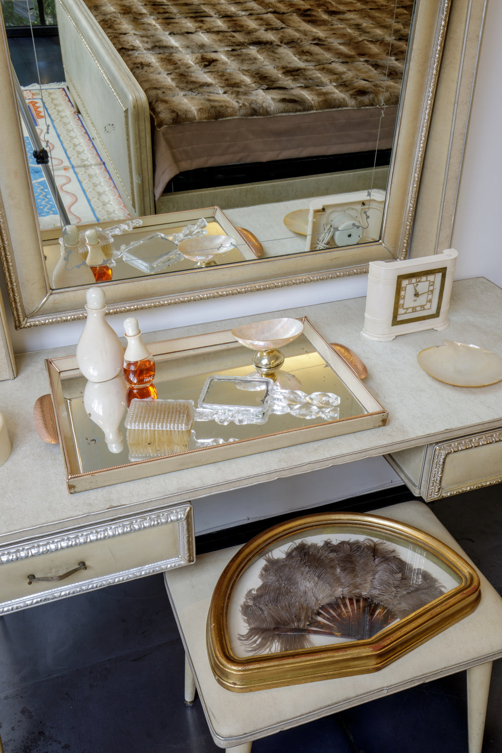 Dressing table with small bench Umberto Mascagni 50s