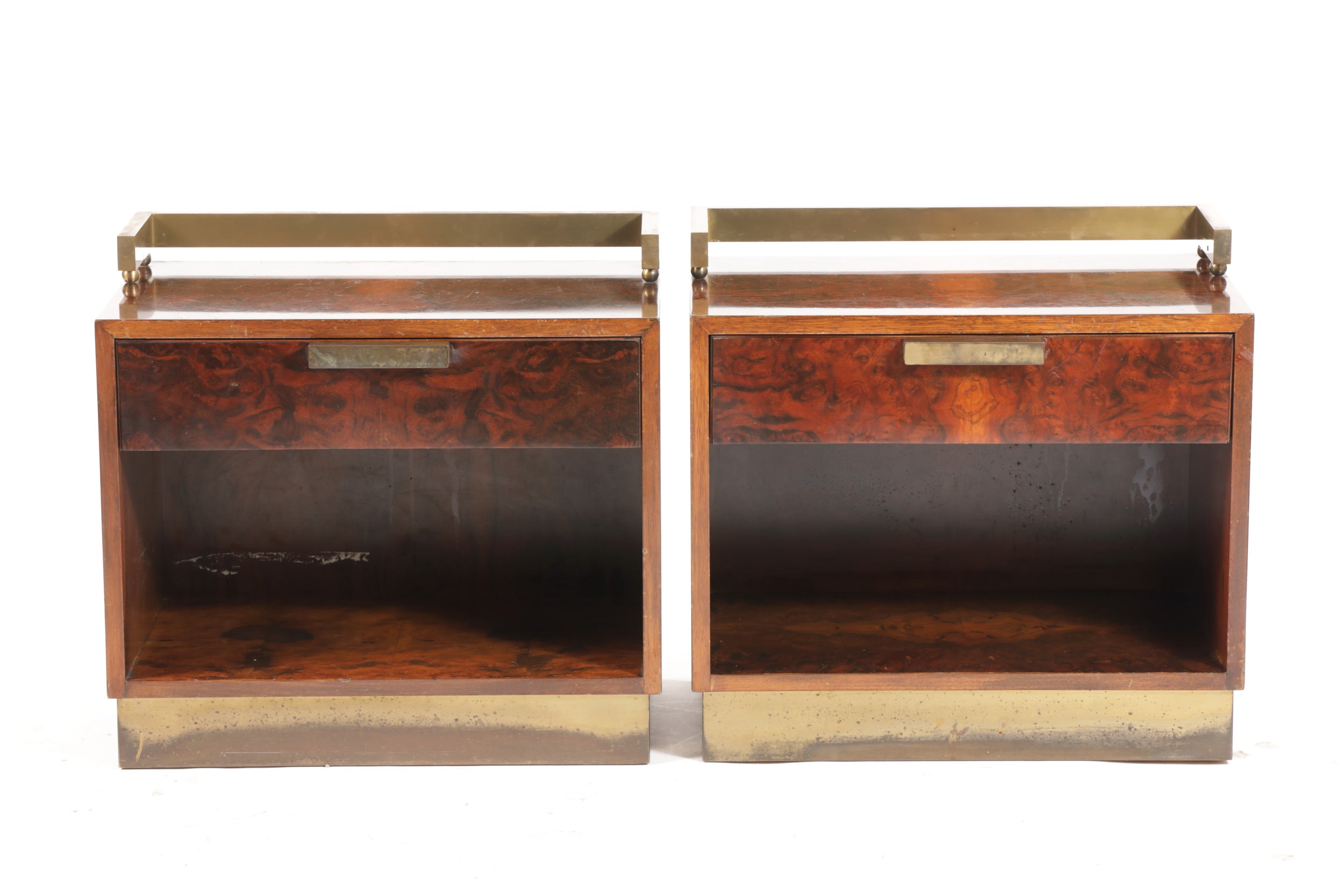 Pair of Frigerio bedside tables from Desio from the 70s