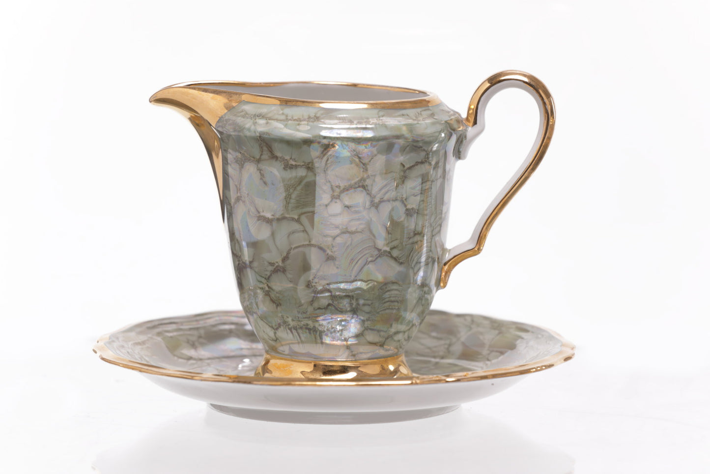 Servizio da tè ceramica anni 50 marmorizzata