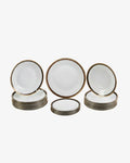 Ginori dinner set with black and gold edge