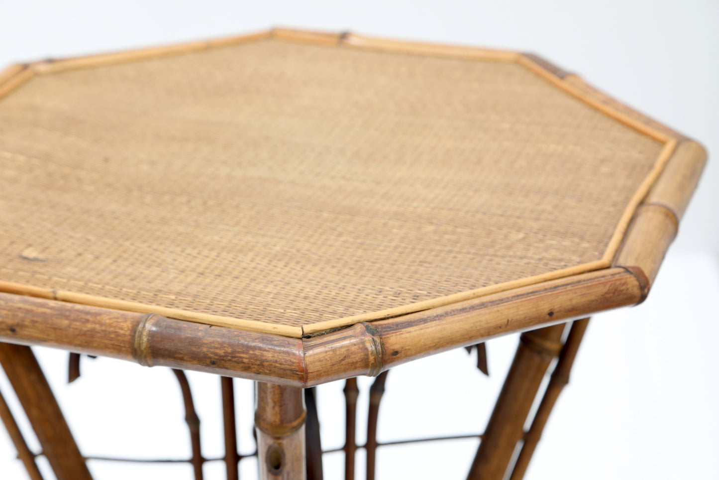 1960s octagonal bamboo high table