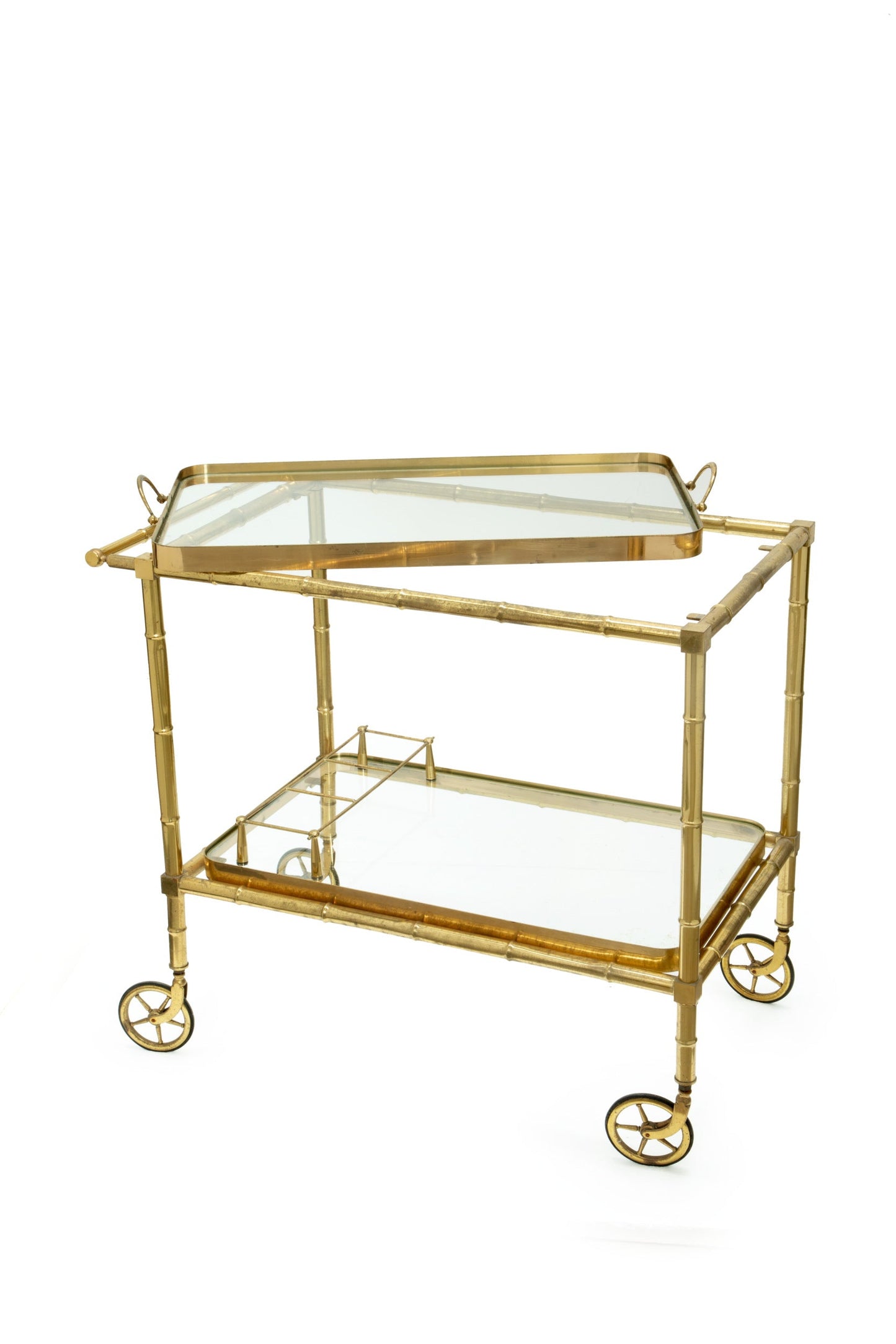 Brass bamboo trolley from the 70s