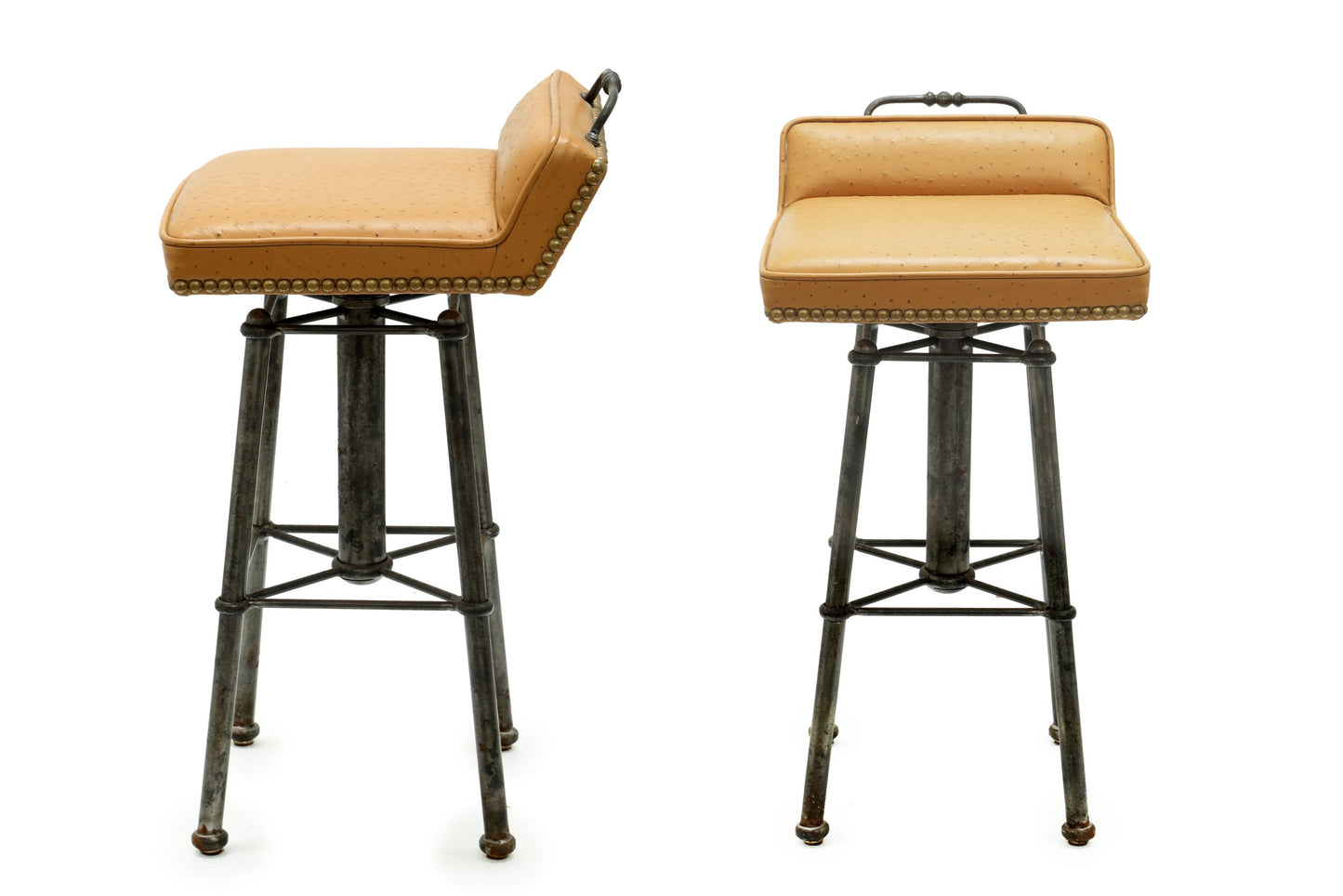 Six ostrich-like stools 