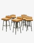 Six ostrich-like stools 