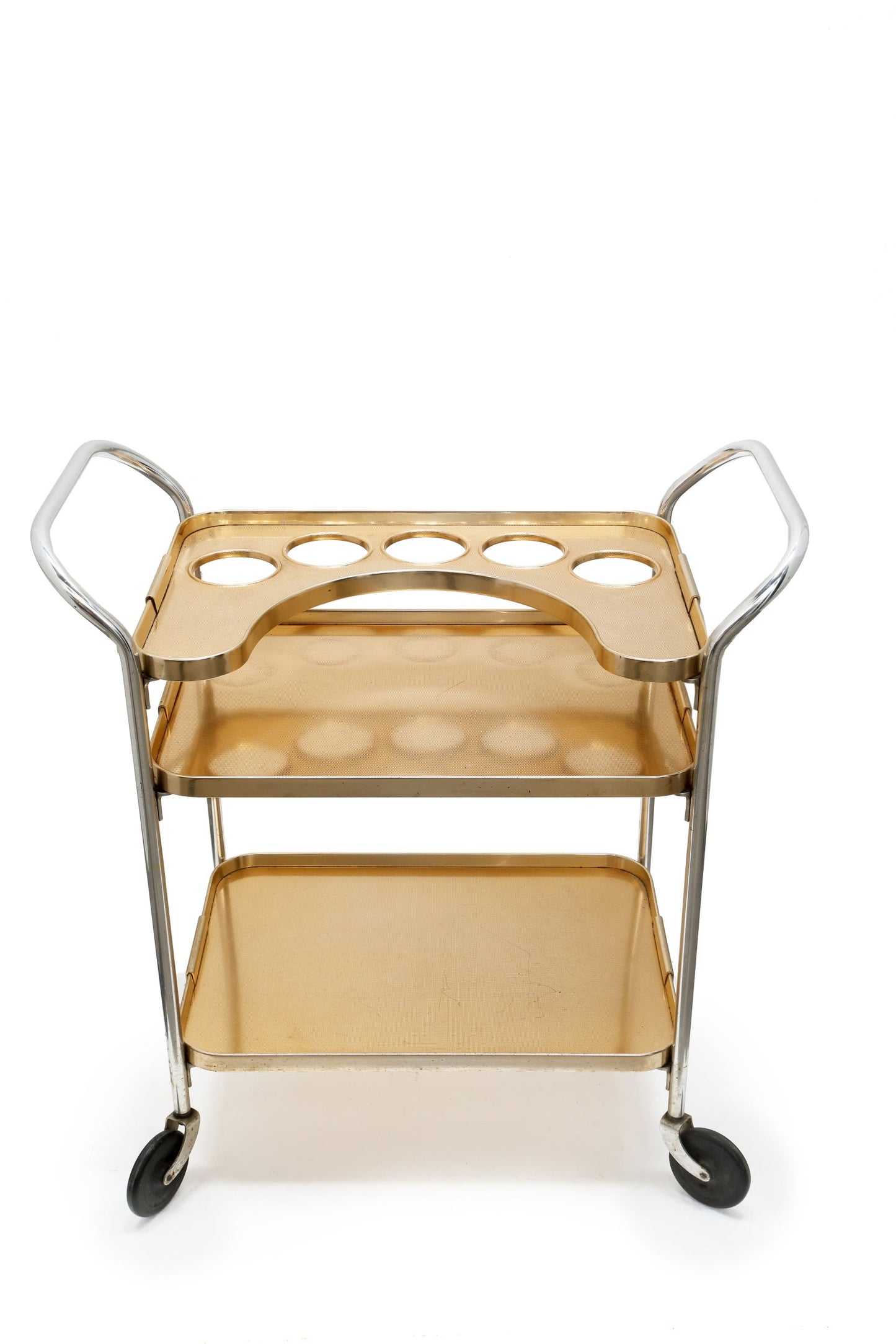 60's trolley with golden tray